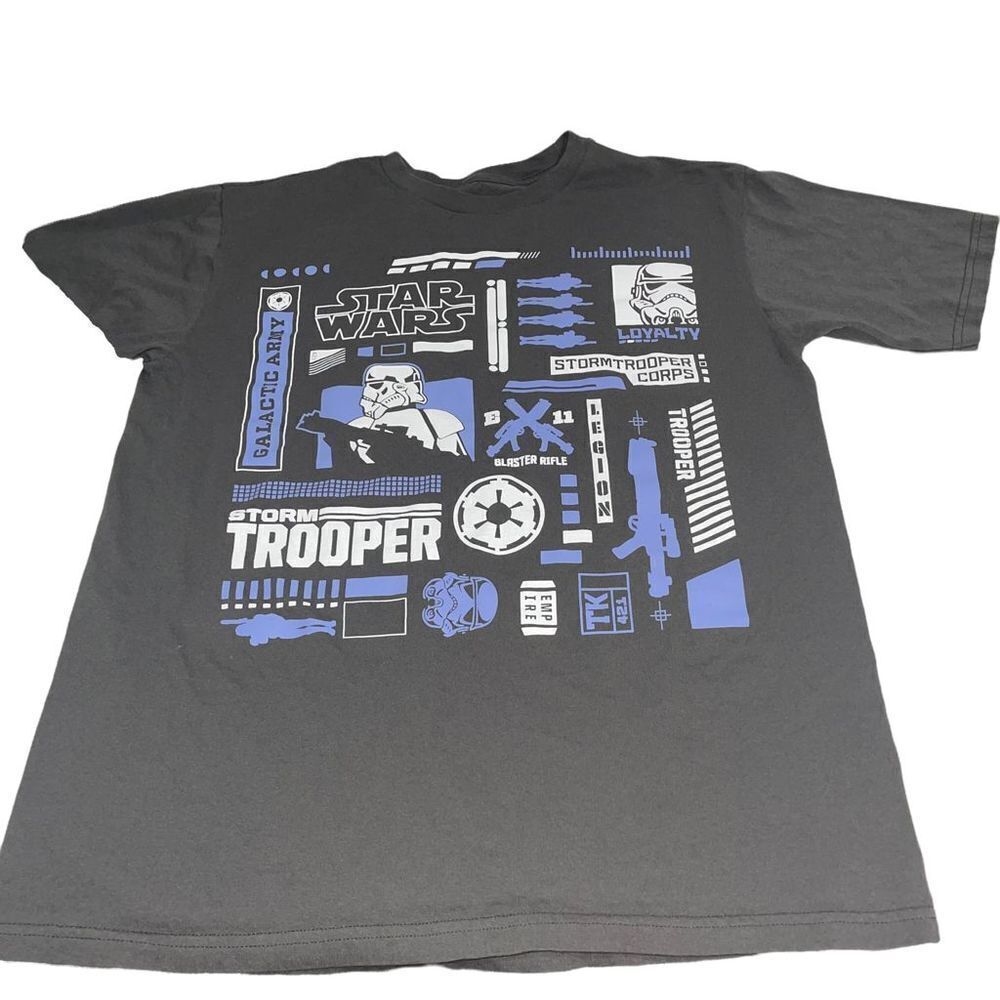 Disney Star Wars Storm Trooper Grey T-Shirt - Size Small